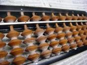 算盤の洗浄(修理中)